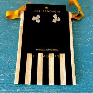 Lele Sadoughi Pave Trillium studs